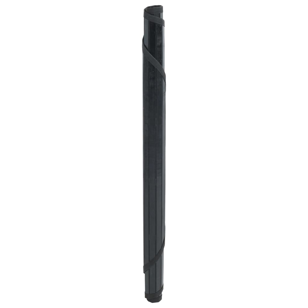 vidaXL Rug Round Black80 cm Bamboo
