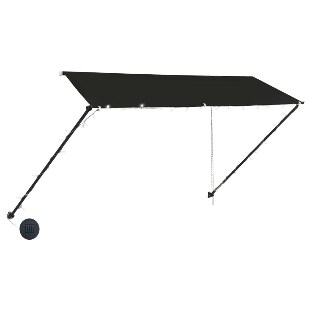 vidaXL Retractable Awning with LED 300x150 cm Anthracite