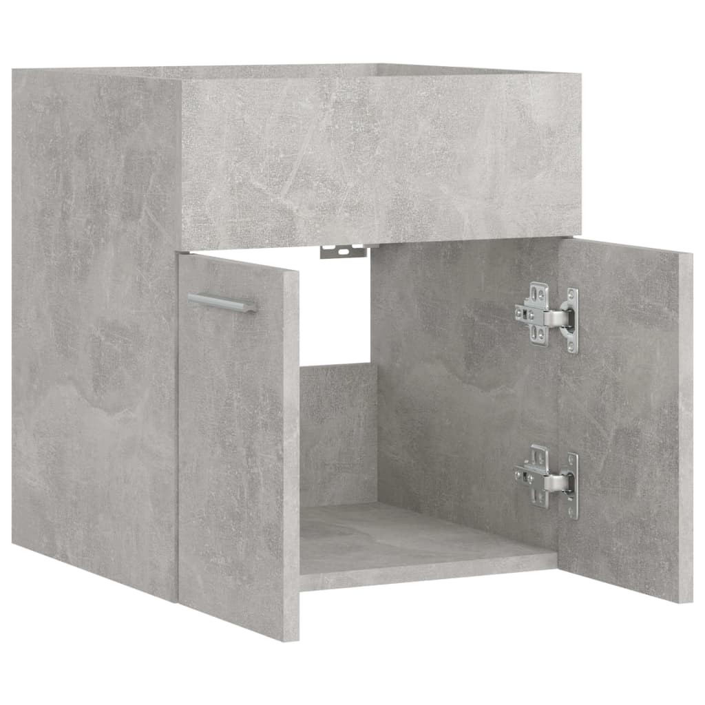 vidaXL Sink Cabinet Concrete Grey 41x38.5x46 cm Engineered Wood