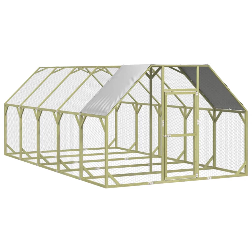 vidaXL Chicken Coop 268x500x190 cm Impregnated Solid Wood Pine vidaXL.ie