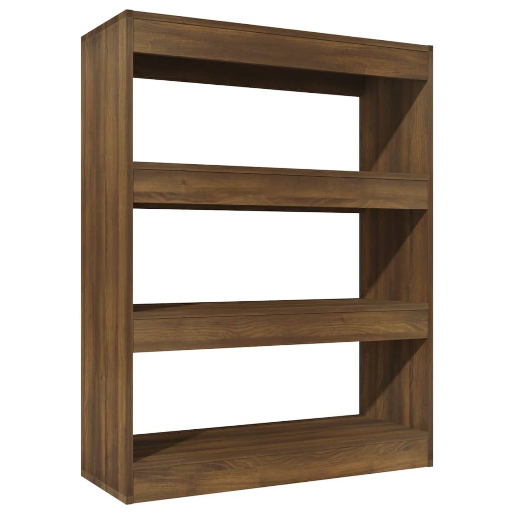 vidaXL Book Cabinet/Room Divider Brown Oak 80x30x103 cm Engineered wood