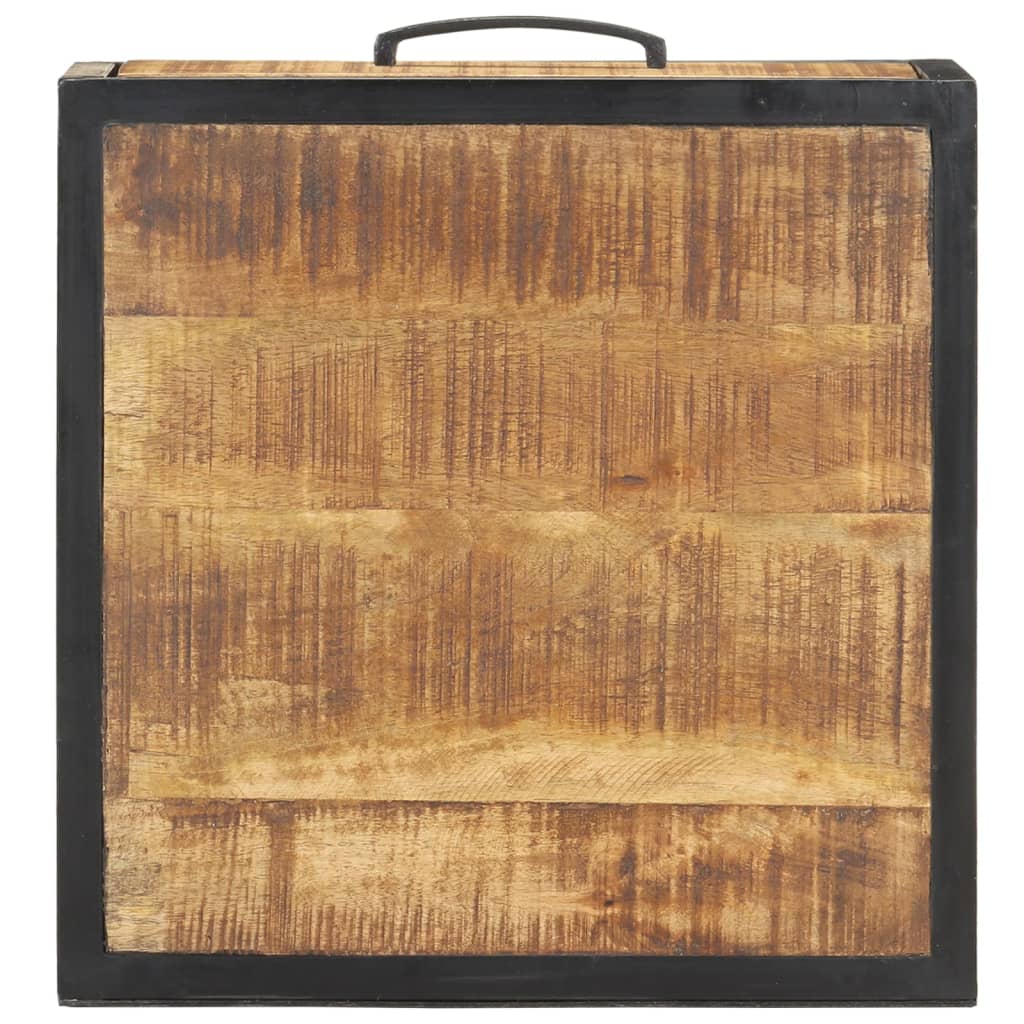 vidaXL Bedside Cabinet 40x40x35 cm Rough Mango Wood