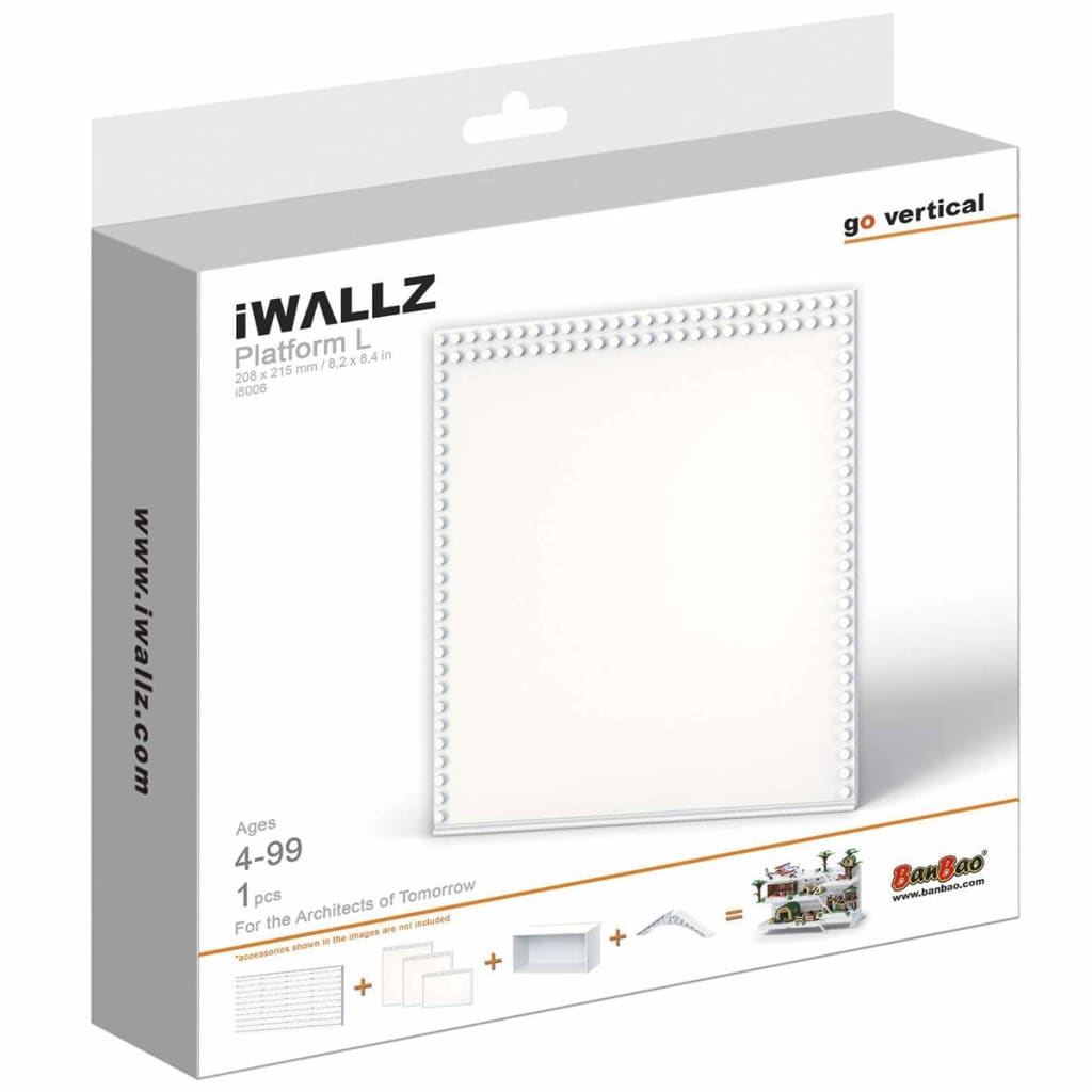 iWALLZ Three Piece Platform Set White i8025