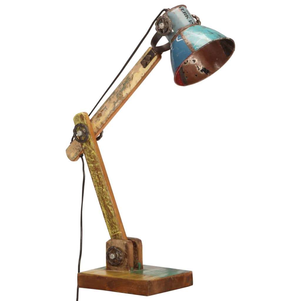 vidaXL Industrial Desk Lamp Multicolour Round 23x18x95 cm E27