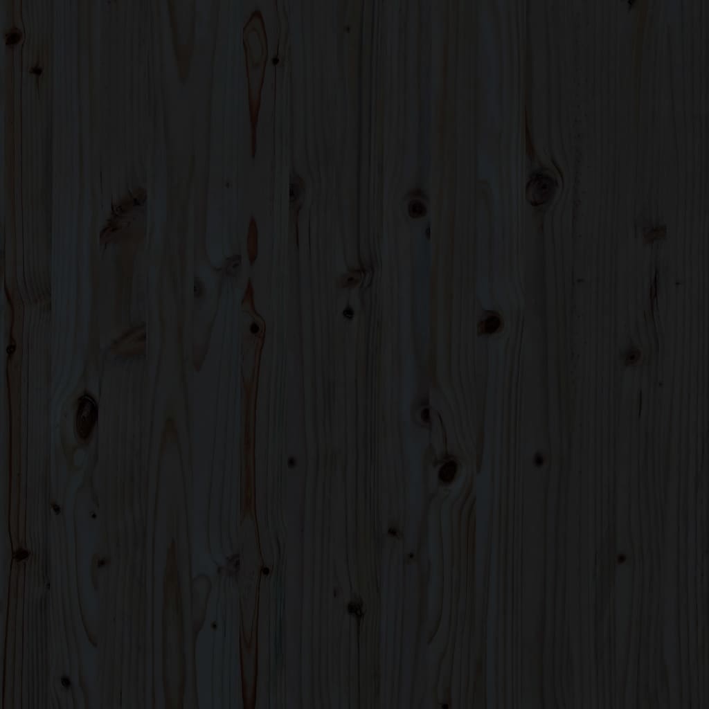 vidaXL Wall Headboard Black 106x3x91.5 cm Solid Wood Pine