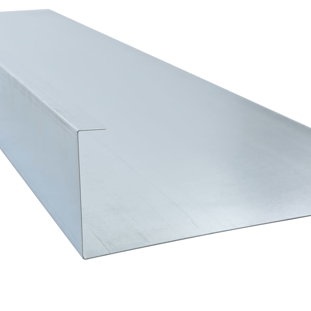 vidaXL Snail Fence Plates 4 pcs Galvanised Steel 170x7x25 cm 0.7 mm
