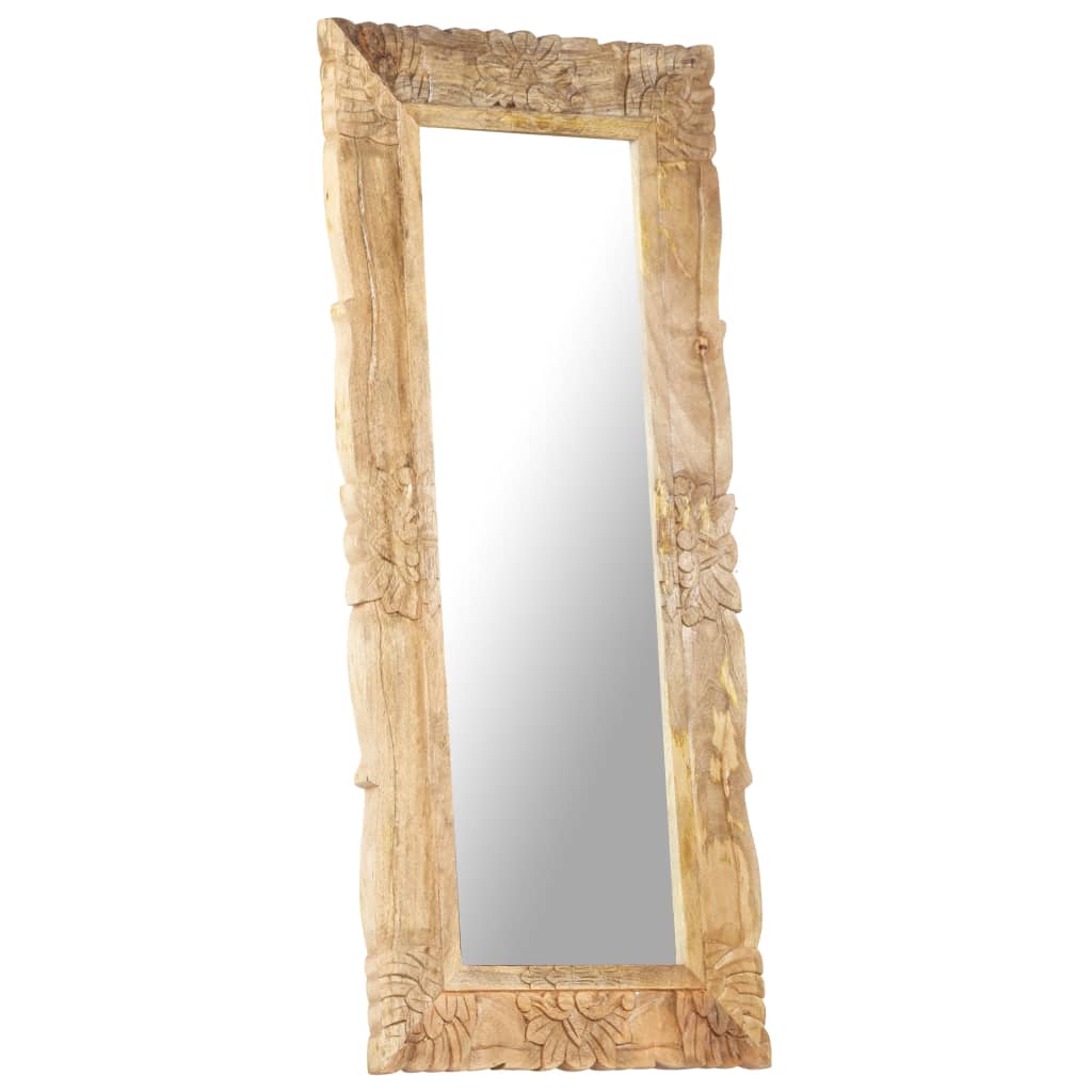 vidaXL Mirror 110x50 cm Solid Mango Wood
