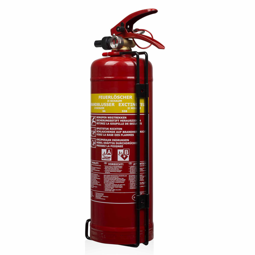 Smartwares Foam Fire Extinguisher SB2 2 L Class AB Steel 10.014.97