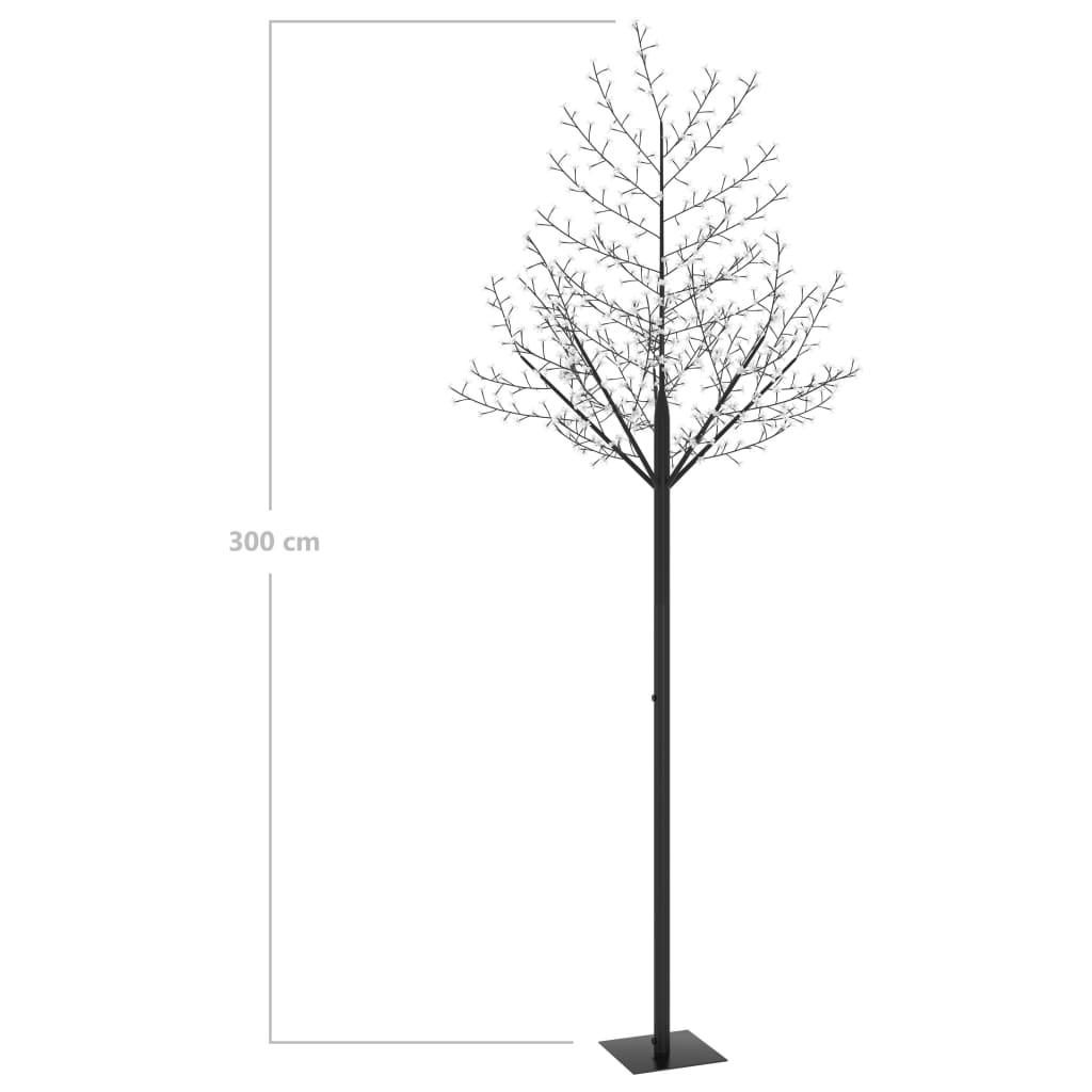 vidaXL Christmas Tree 600 LEDs Warm White Light Cherry Blossom 300 cm