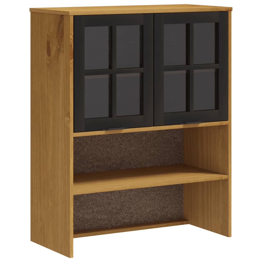 vidaXL Top for Highboard with Glass Doors FLAM Solid Wood Pine