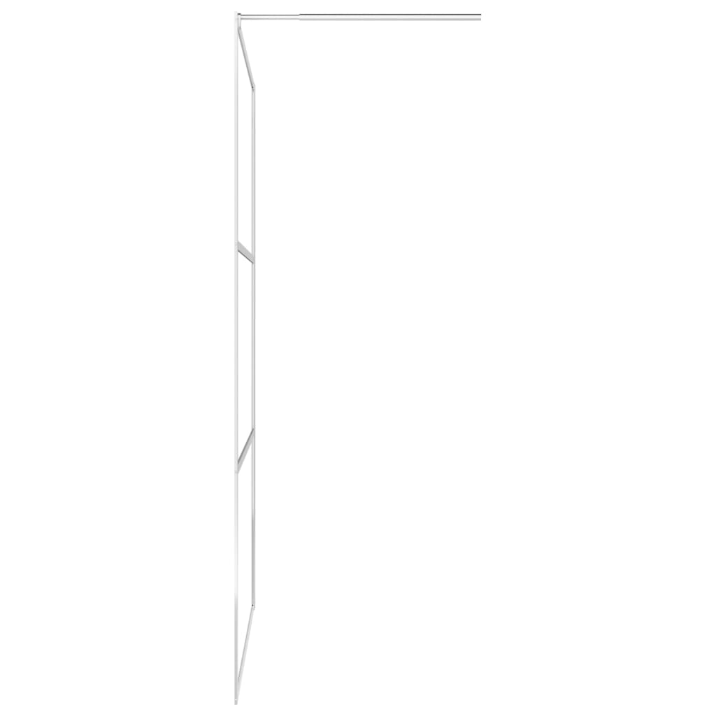 vidaXL Walk-in Shower Wall with Shelf Chrome 90x195 cm ESG Glass&Aluminium
