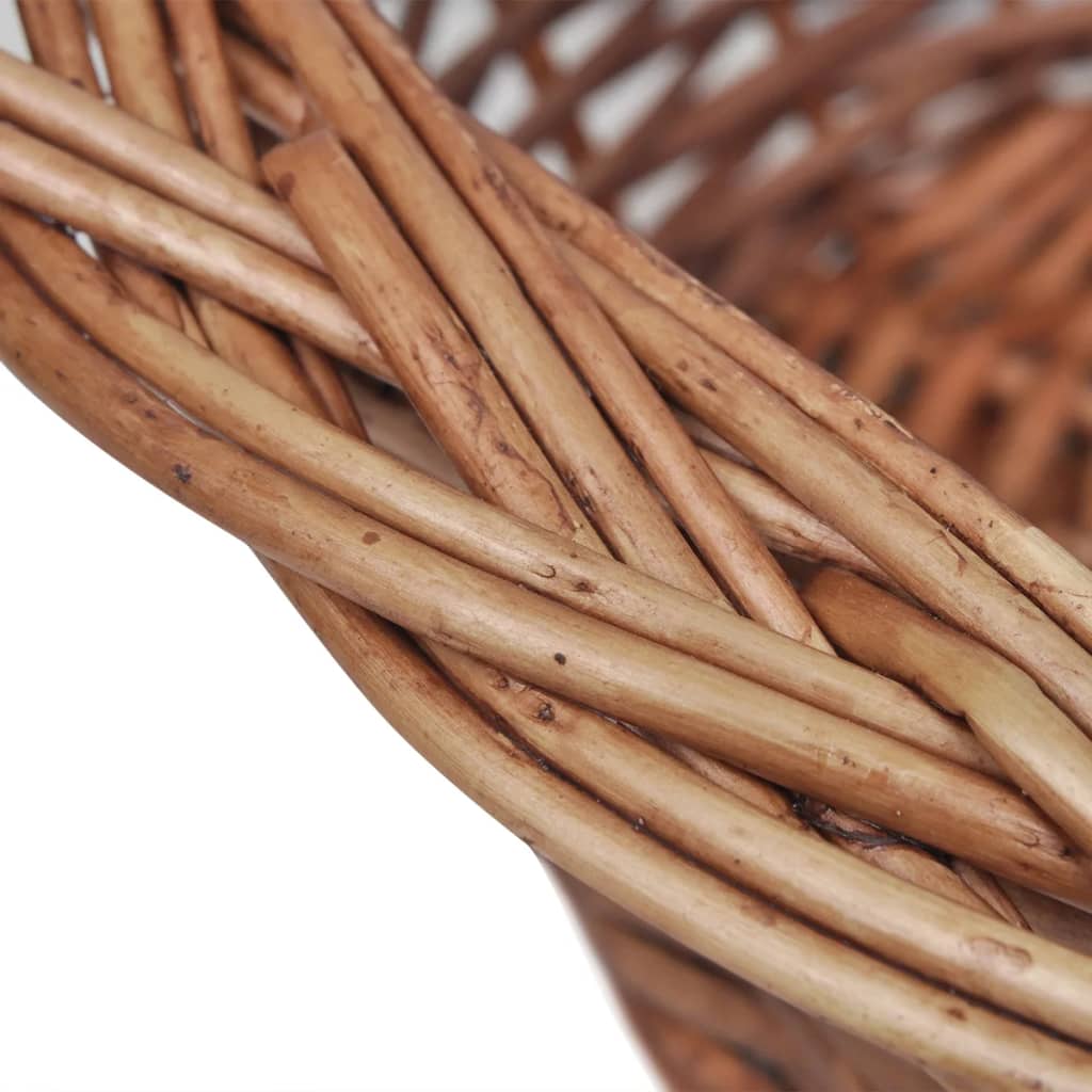 vidaXL Willow Dog Basket/Pet Bed Natural 50 cm