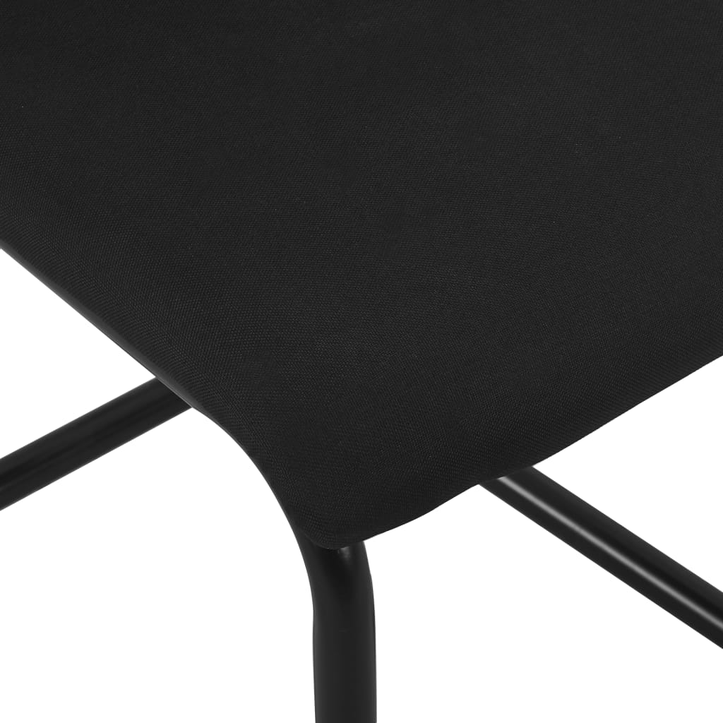 vidaXL Cantilever Dining Chairs 2 pcs Black Fabric