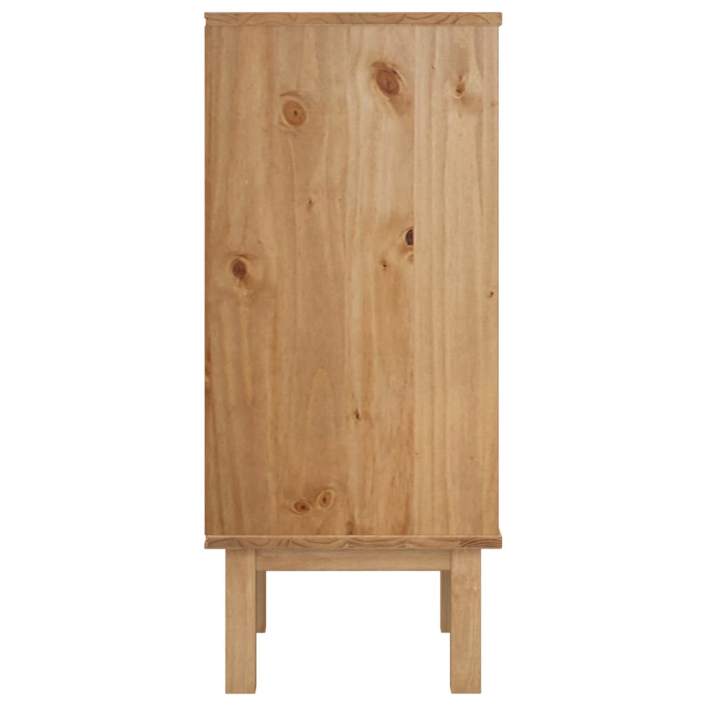 vidaXL Drawer Cabinet OTTA Brown&Grey 45x39x90cm Solid Wood Pine