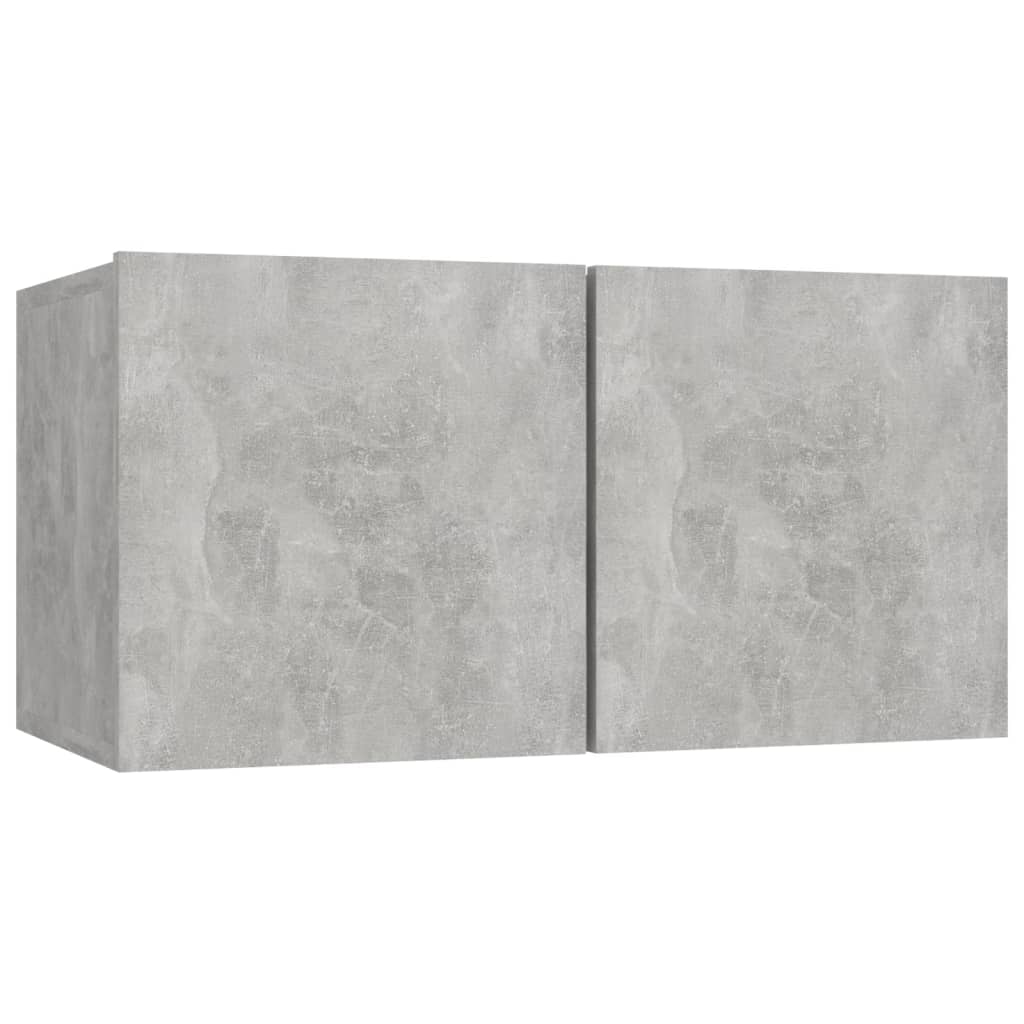 vidaXL 8 Piece TV Cabinet Set Concrete Grey Engineered Wood