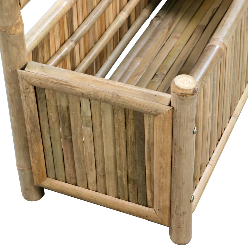vidaXL Garden Raised Bed with Trellis Bamboo 70 cm