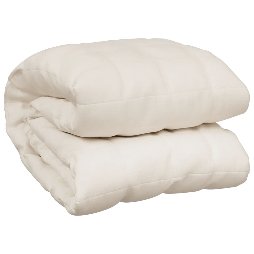 vidaXL Weighted Blanket Light Cream 235x290 cm 15 kg Fabric