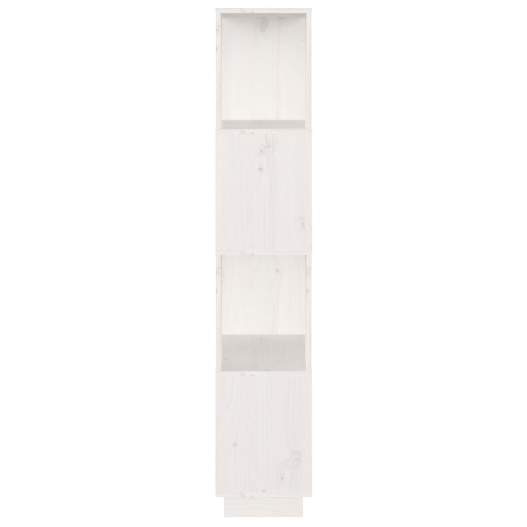 vidaXL Book Cabinet/Room Divider White 51x25x132 cm Solid Wood Pine