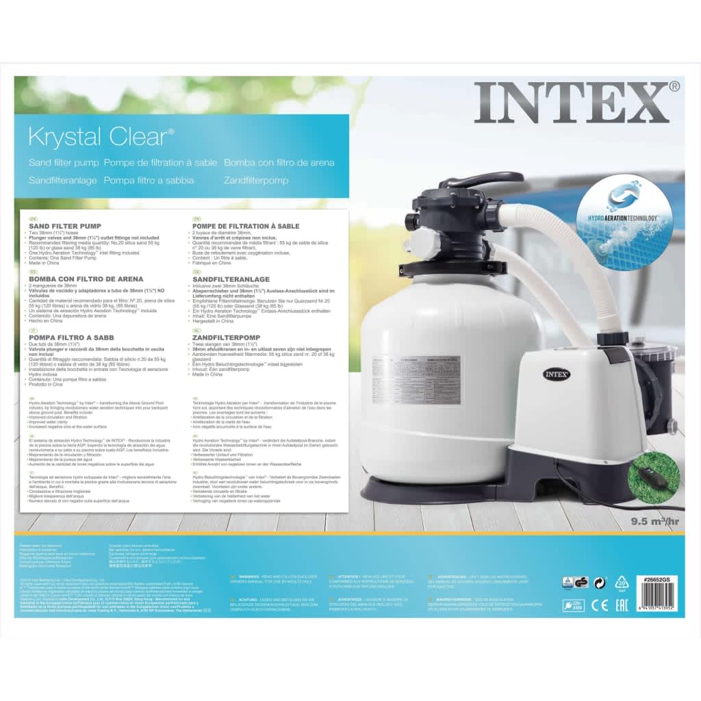 Intex Krystal Clear Sand Filter Pump 26652GS 12 m³/h