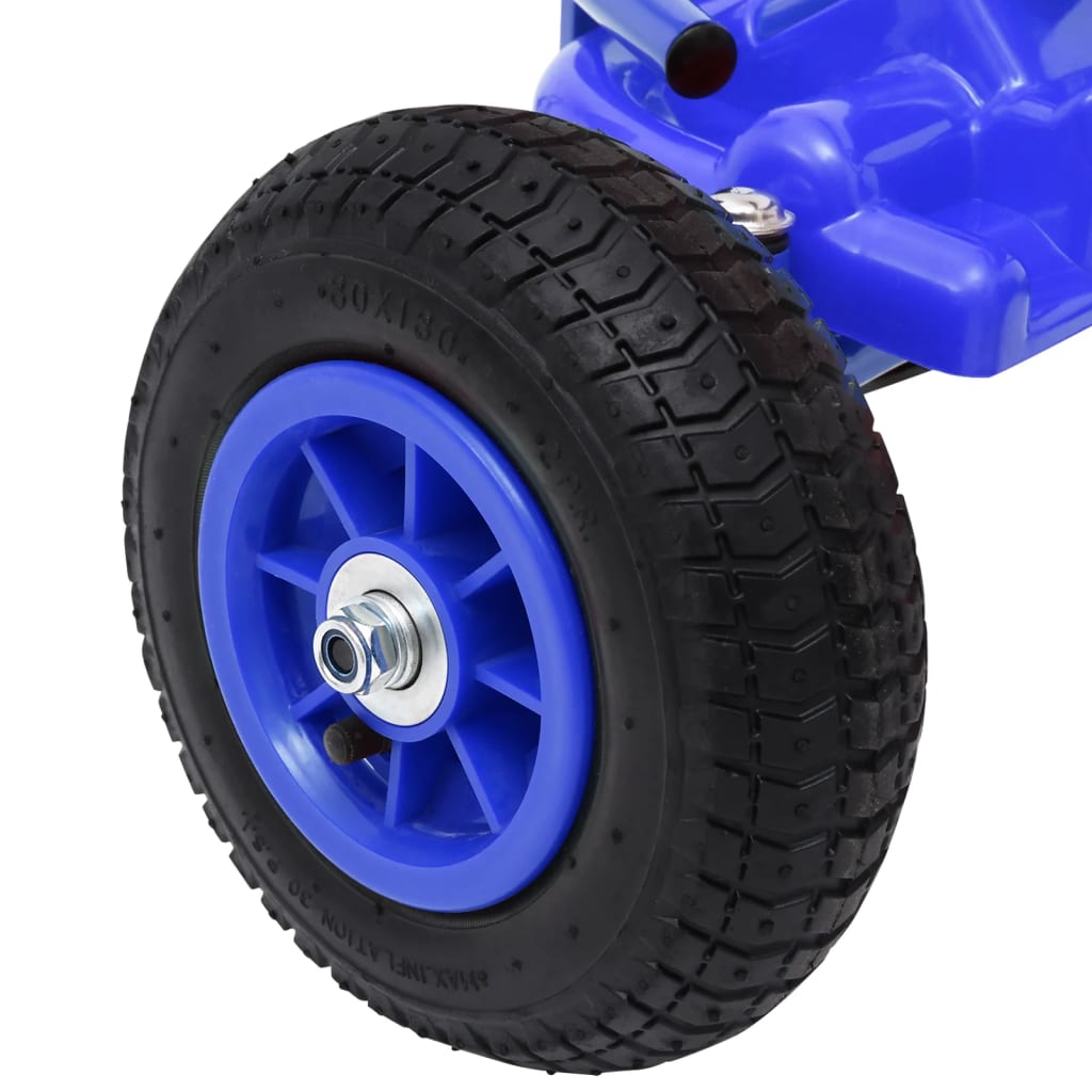 vidaXL Pedal Go-Kart with Pneumatic Tyres Blue
