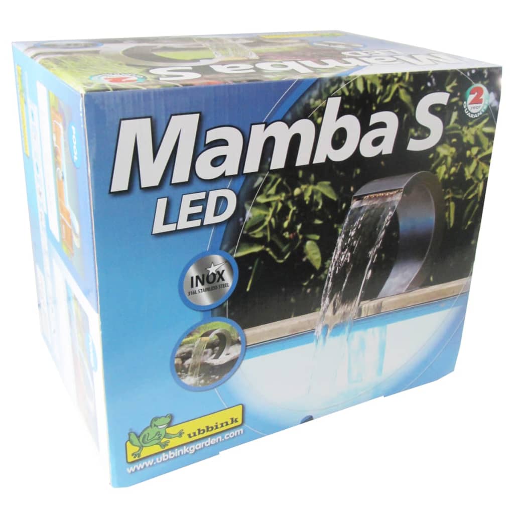 Ubbink Stainless Steel Waterfall Mamba S-LED 7504632