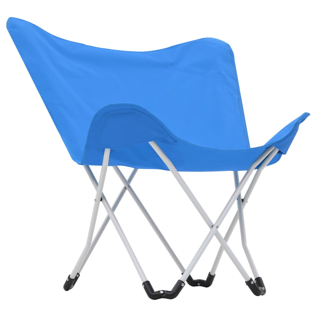 vidaXL Butterfly Camping Chairs 2 pcs Foldable Blue