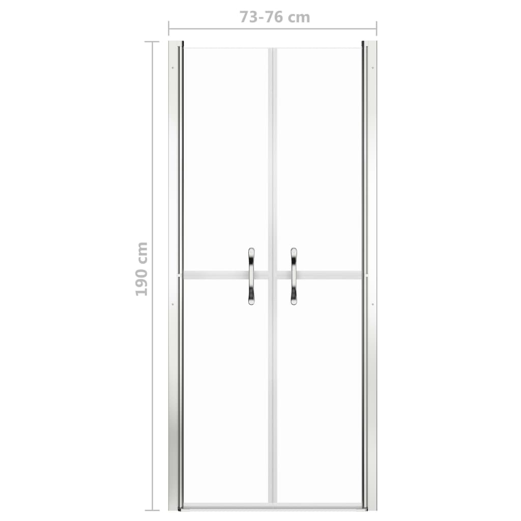 vidaXL Shower Door Clear ESG 76x190 cm