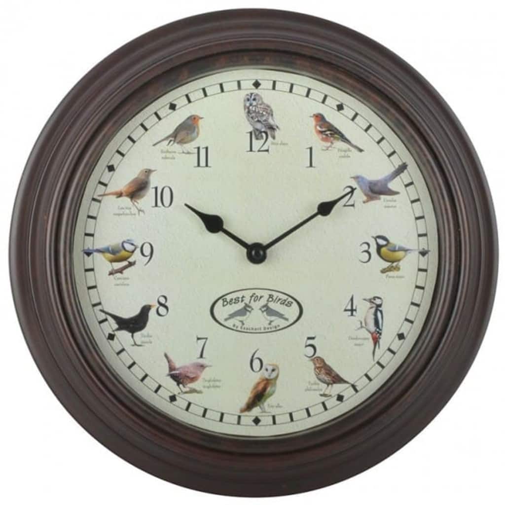 Esschert Design Clock with Birdsounds
