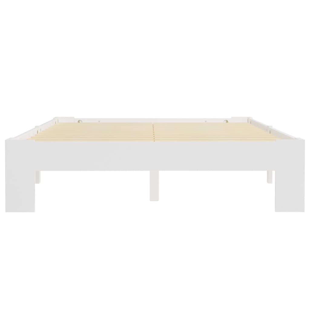 vidaXL Bed Frame White Solid Pine Wood 120x200 cm