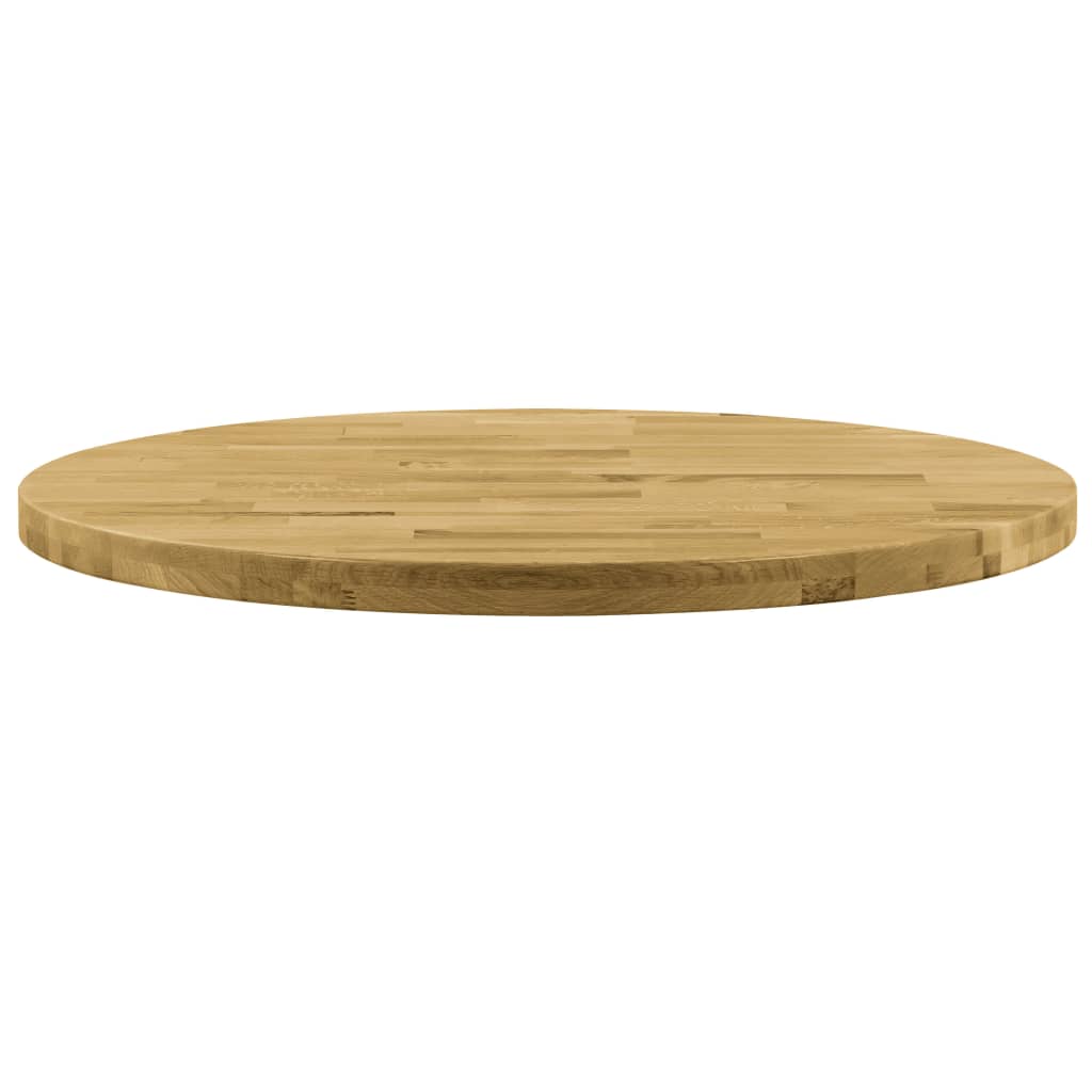 vidaXL Table Top Solid Oak Wood Round 44 mm 400 mm