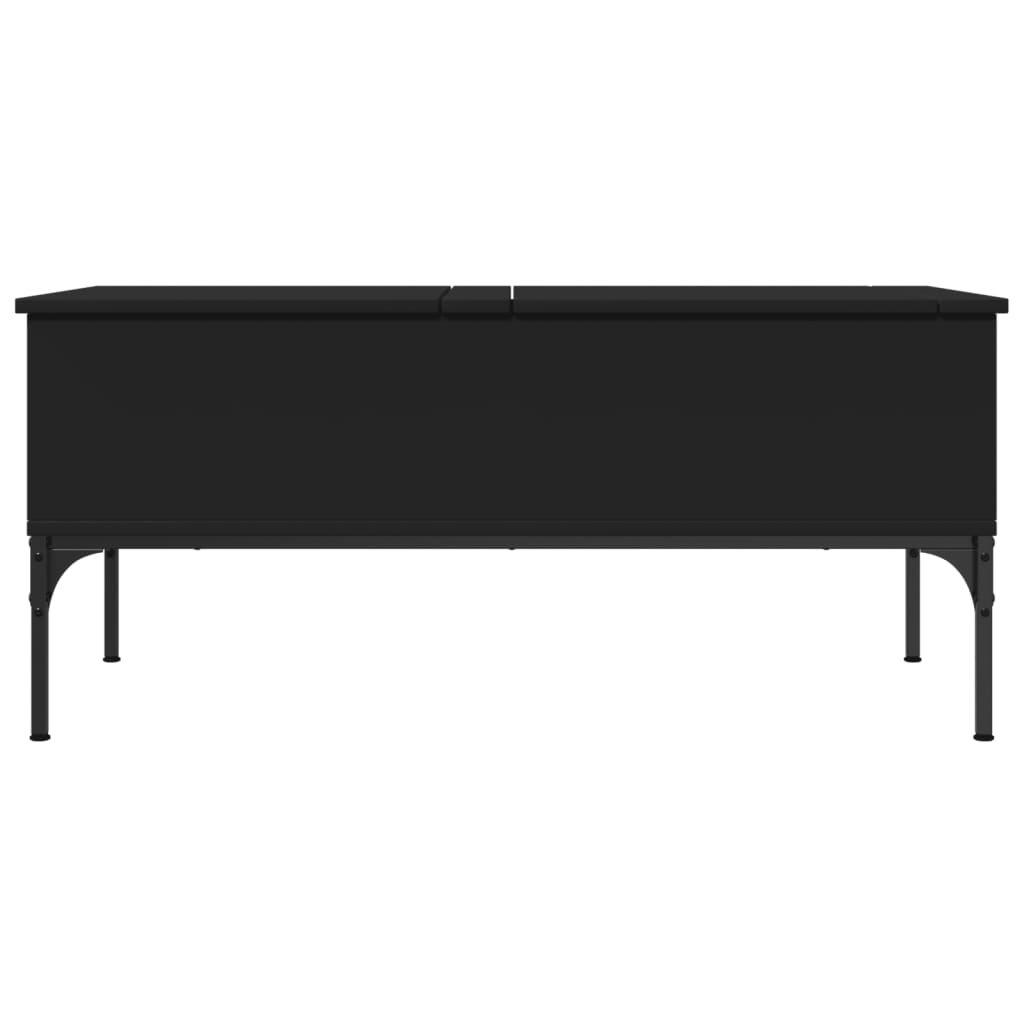 vidaXL Coffee Table Black 100x50x45 cm Engineered Wood and Metal