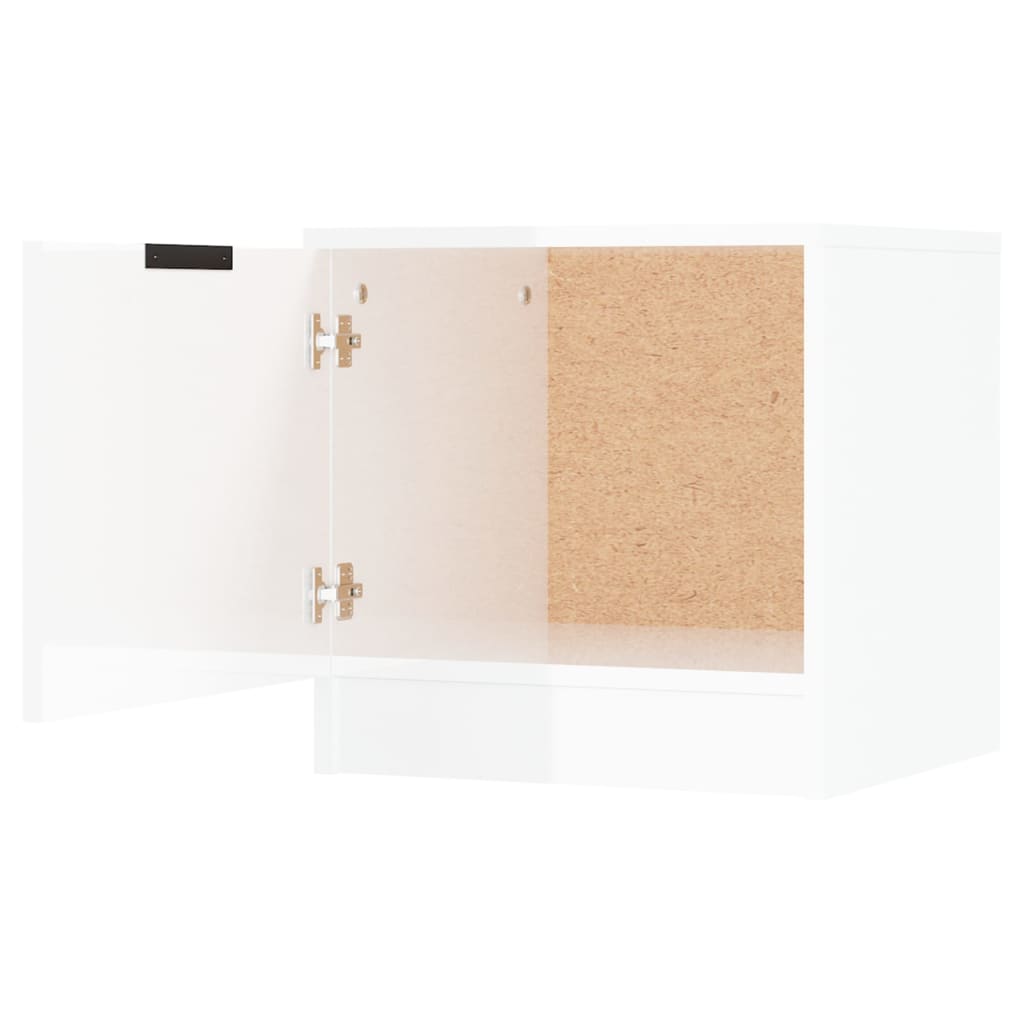 vidaXL Bedside Cabinets 2 pcs High Gloss White 40x39x40 cm