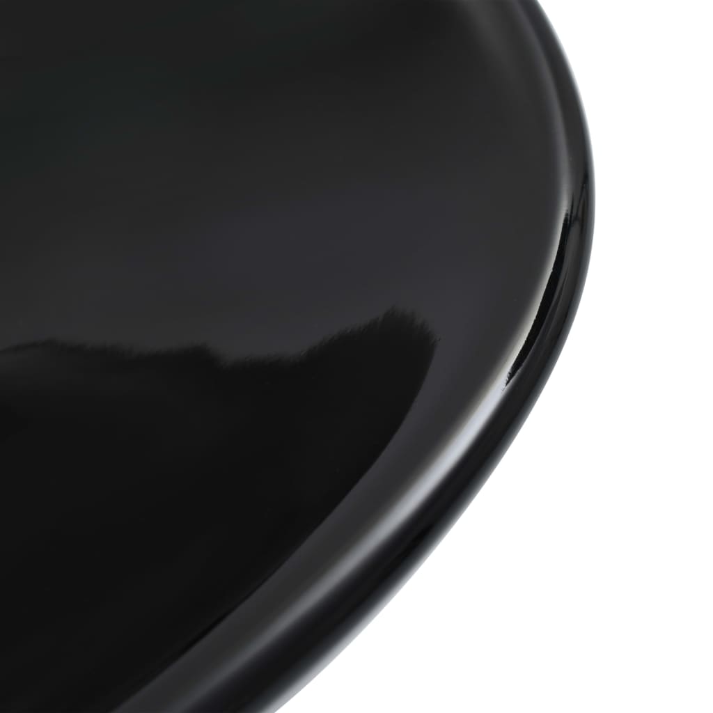 vidaXL Wash Basin 58.5x39x14 cm Ceramic Black