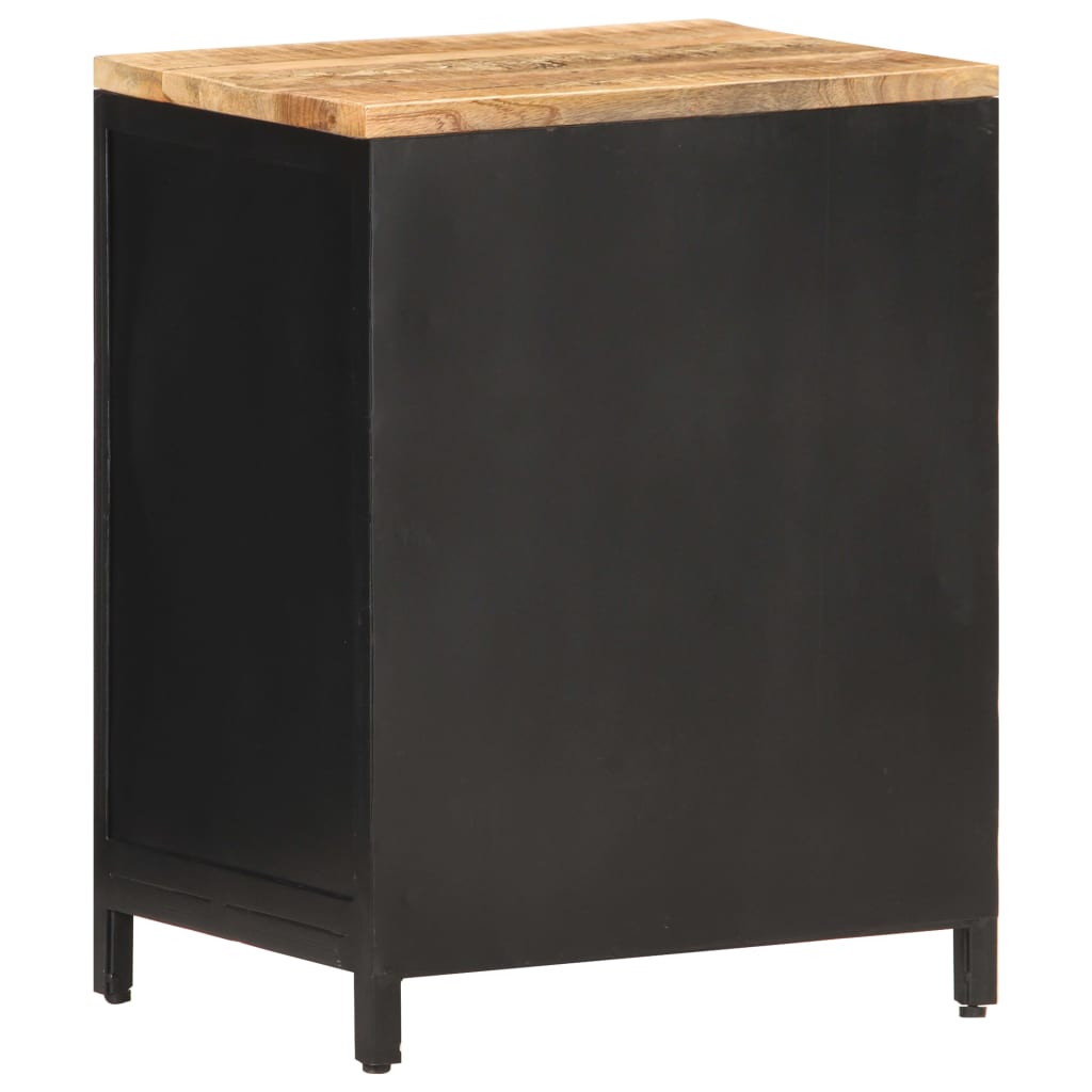 vidaXL Bedside Cabinet 40x30x53 cm Solid Rough Mango Wood