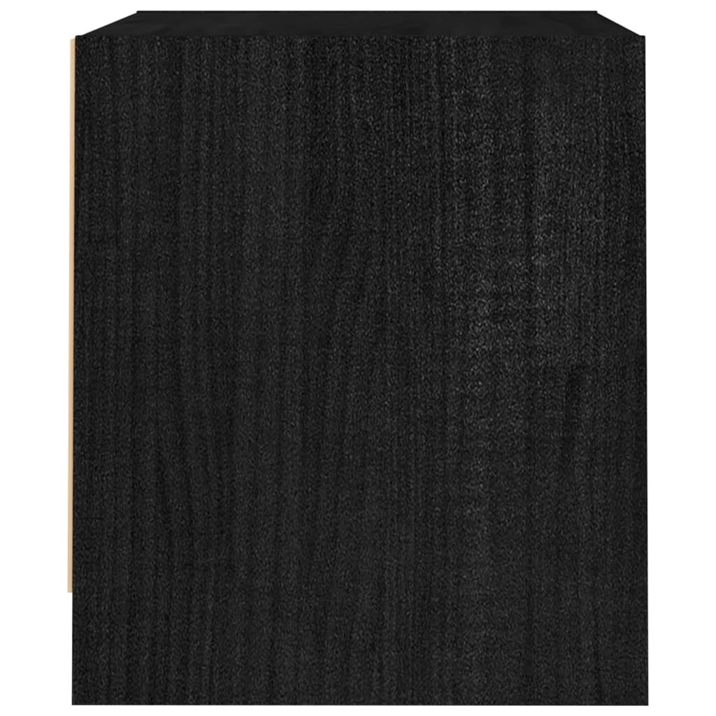 vidaXL Bedside Cabinets 2 pcs Black 40x30.5x35.5 cm Solid Pine Wood