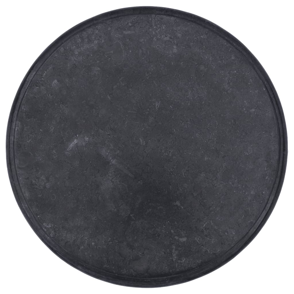 vidaXL Table Top Black Ø60x2.5 cm Marble