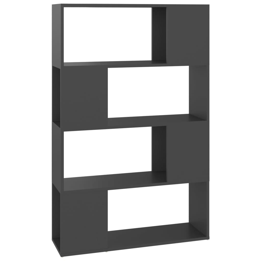 vidaXL Book Cabinet Room Divider Grey 80x24x124.5 cm Engineered Wood