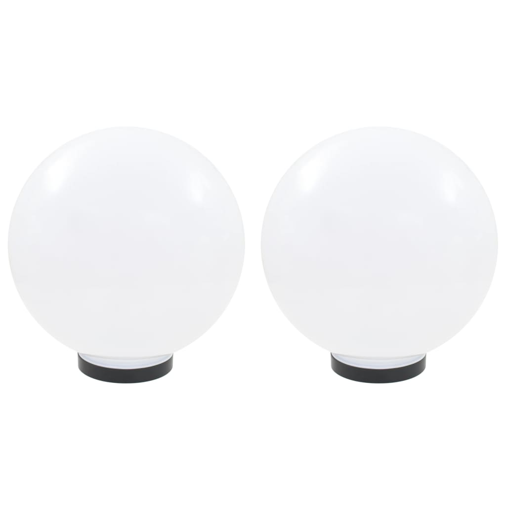 vidaXL LED Bowl Lamps 2 pcs Spherical 30 cm PMMA