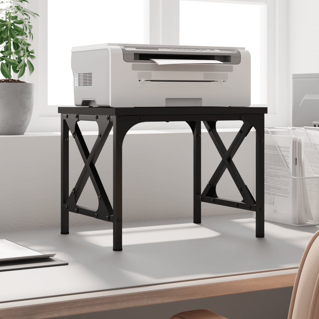 vidaXL Printer Stand Black 40x30x31 cm Engineered Wood
