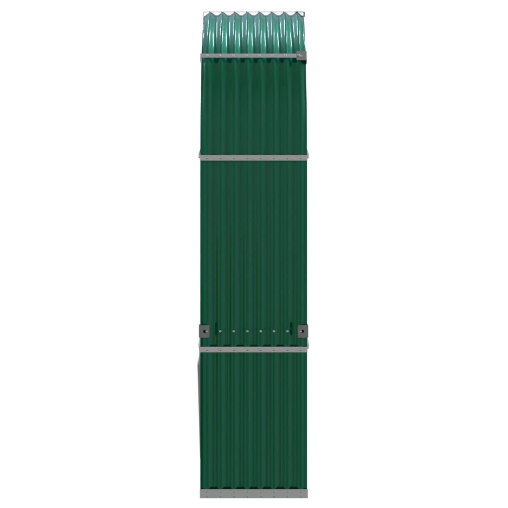 vidaXL Log Holder Green 120x45x210 cm Galvanised Steel