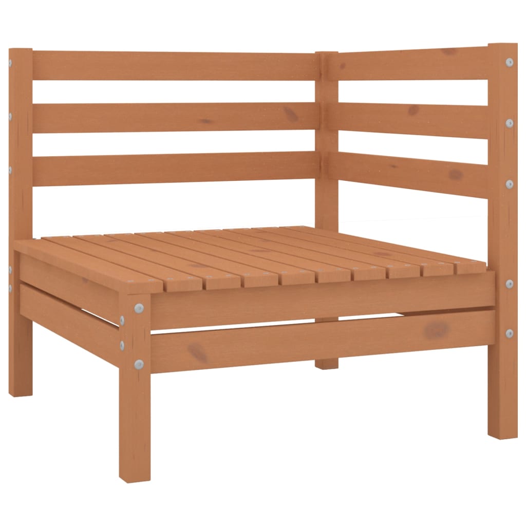 vidaXL Garden 2-Seater Sofa Honey Brown Solid Pinewood