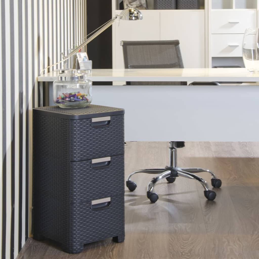 Curver Drawer Cabinet Style 3x14L Anthracite