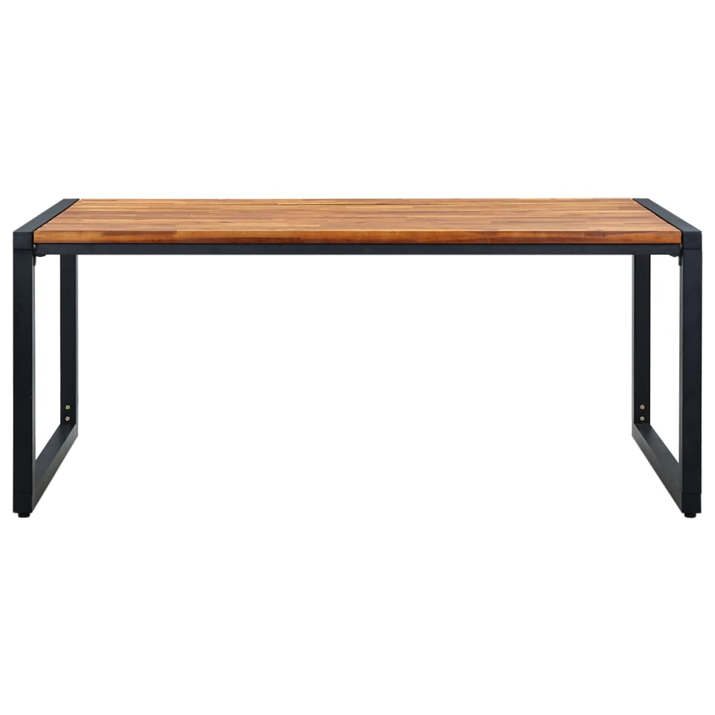 vidaXL Garden Table with U-shaped Legs 180x90x75 cm Solid Acacia Wood