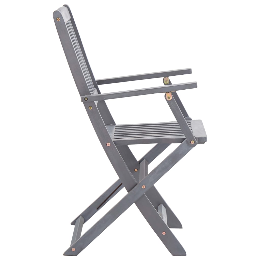vidaXL Folding Outdoor Chairs 8 pcs Solid Acacia Wood