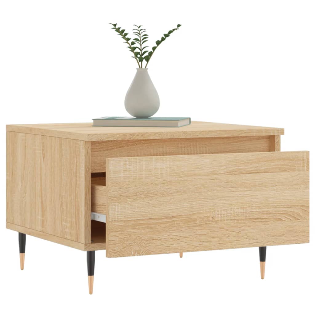 vidaXL Coffee Table Sonoma Oak 50x46x35 cm Engineered Wood