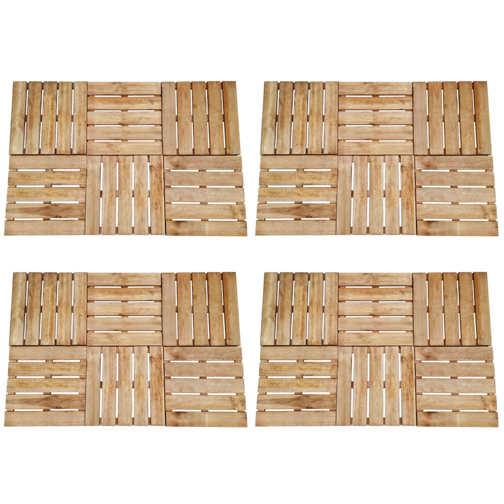 vidaXL 24 pcs Decking Tiles 50x50 cm Wood Brown