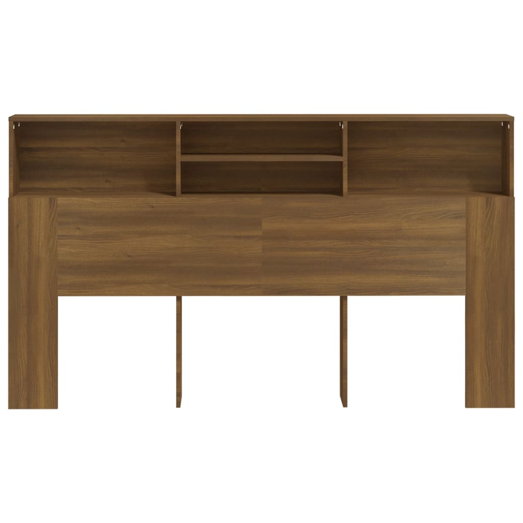 vidaXL Headboard Cabinet Brown oak 180x19x103.5 cm
