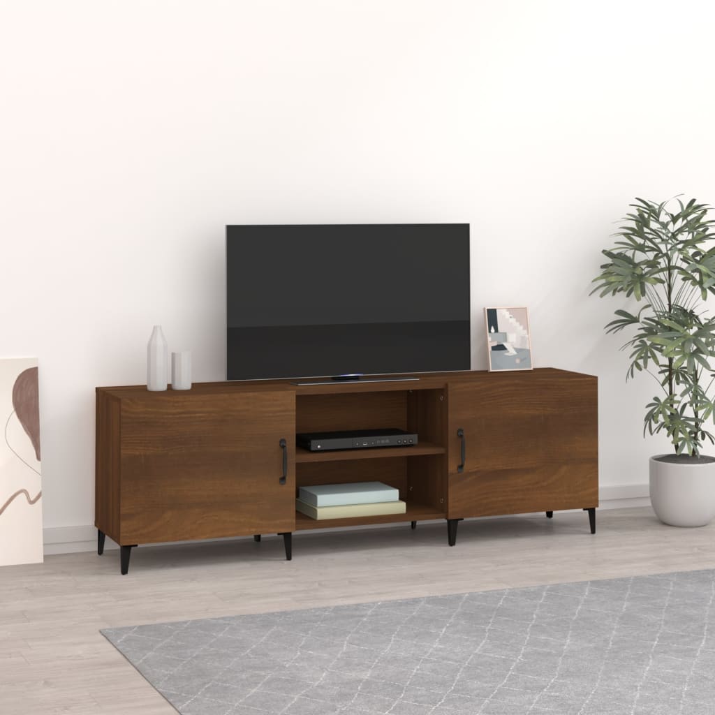 vidaXL TV Cabinet Brown Oak 150x30x50 cm Engineered Wood