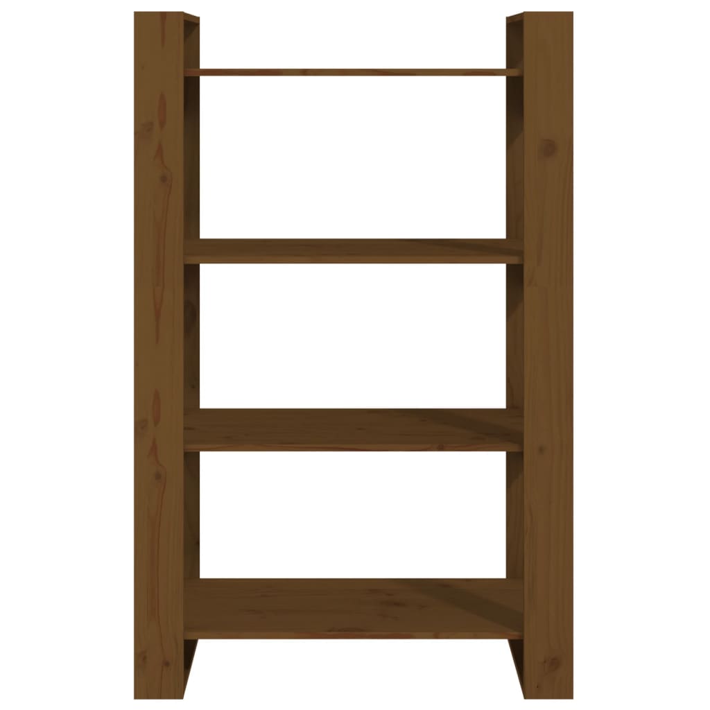 vidaXL Book Cabinet/Room Divider Honey Brown 80x35x125 cm Solid Wood