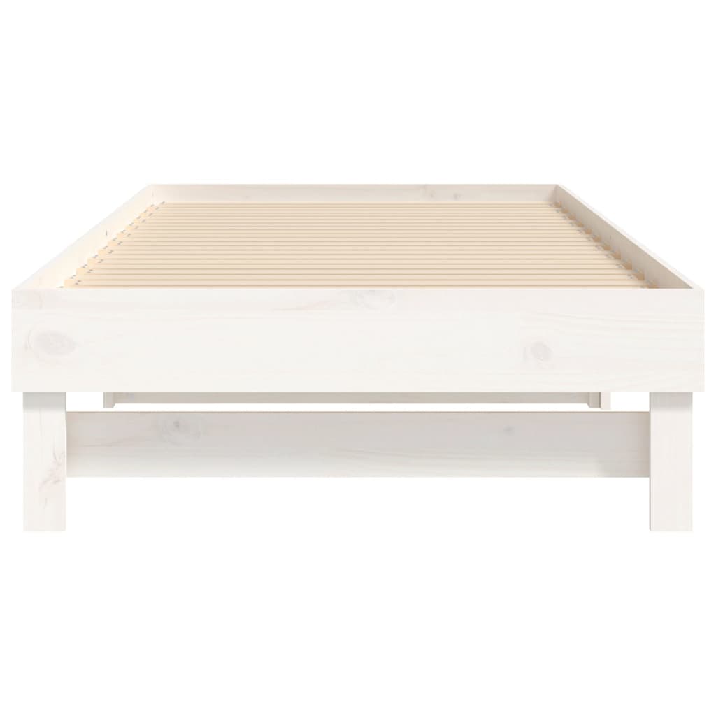 vidaXL Pull-out Day Bed White 2x(100x200) cm Solid Wood Pine